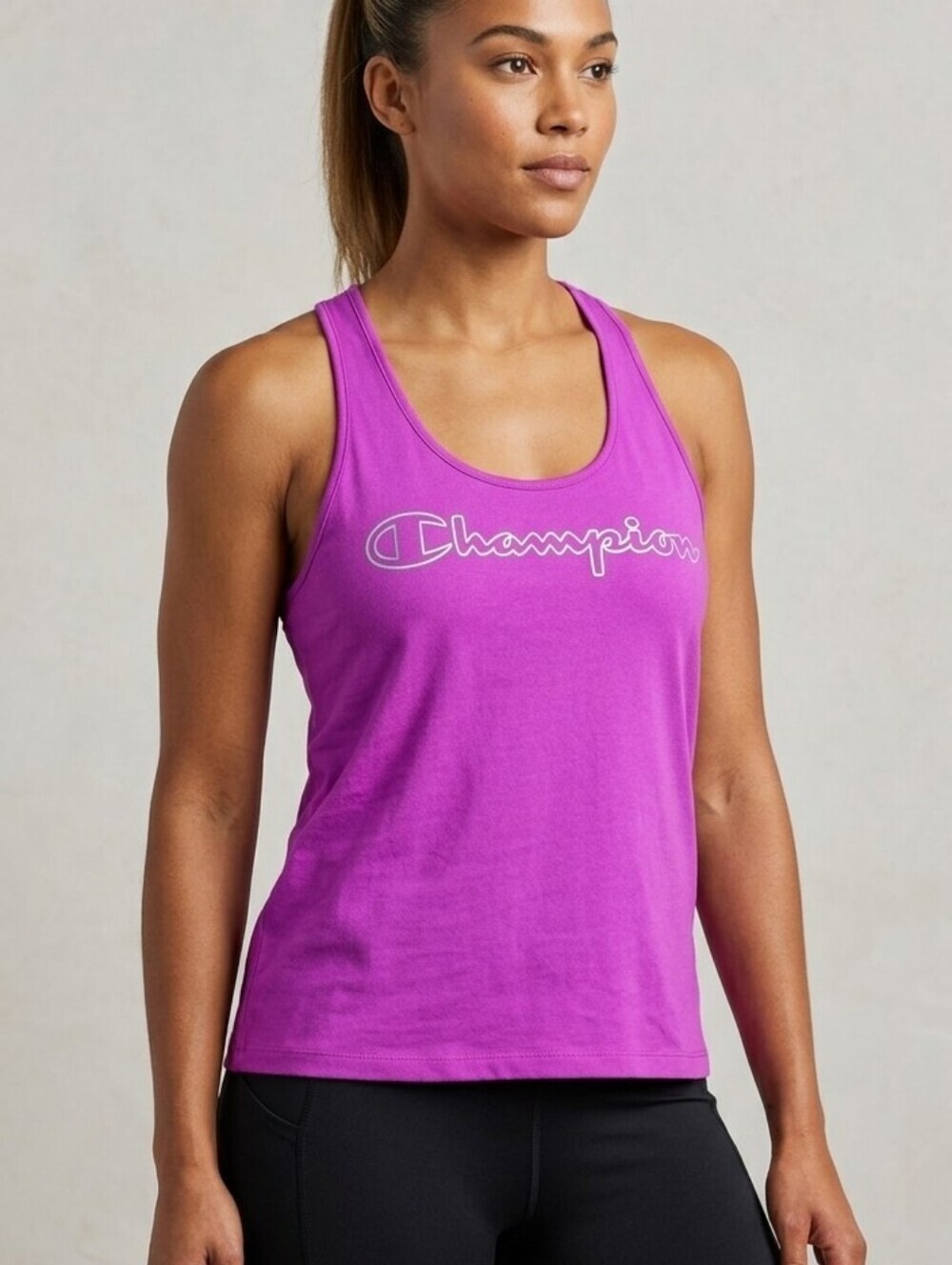 Champion Women's Purple Racerback Tank Top